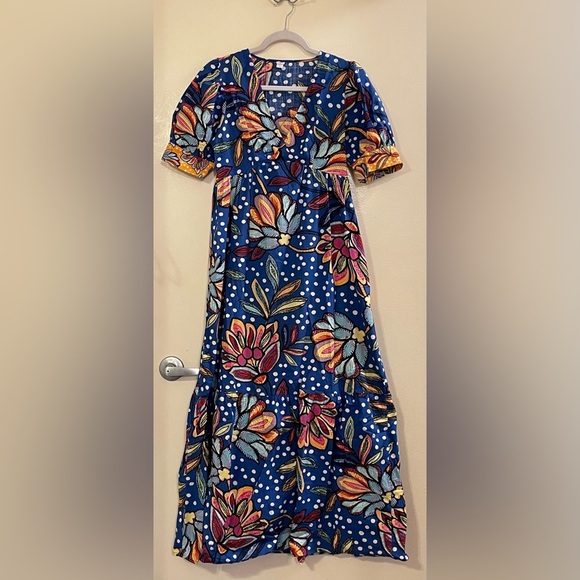 TABITHA‎ BROWN x TARGET Mixed Floral Polka Dot Print Puff Sleeve Maxi Dress - Picture 7 of 13